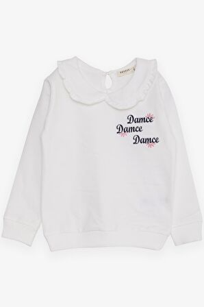 Breeze Kız Çocuk Sweatshirt Bebe Yaka 1.5-5 Yaş, Beyaz