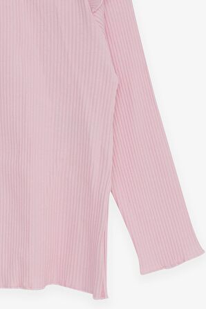 Breeze Kız Çocuk Uzun Kollu Bluz Omuzu Fırfır Detaylı 2-6 Yaş, Pudra