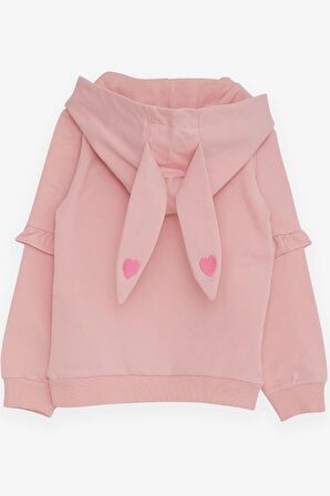 Breeze Kız Çocuk Sweatshirt Tavşancık Baskılı 1.5-5 Yaş, Pembe