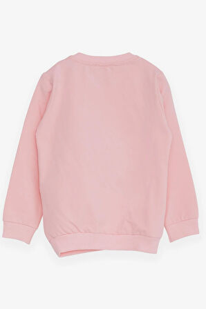 Breeze Kız Çocuk Sweatshirt Ayıcık Aksesuarlı 1.5-5 Yaş, Pembe