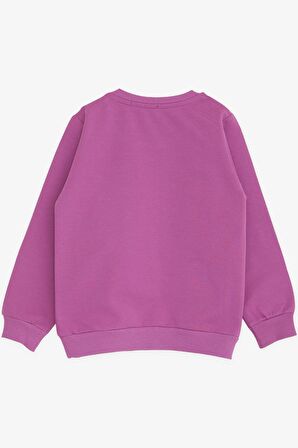 Breeze Kız Çocuk Sweatshirt Unicorn Baskılı 2-6 Yaş, Eflatun