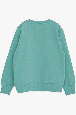 Breeze Erkek Çocuk Sweatshirt Yazı Baskılı 2-6 Yaş, Mint Yeşili