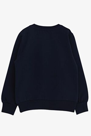 Breeze Erkek Çocuk Sweatshirt Yazı Baskılı 2-6 Yaş, Lacivert
