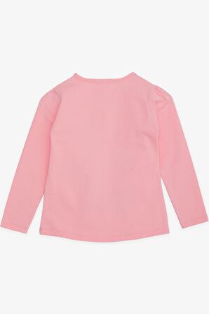 Breeze Kız Çocuk Uzun Kollu Tişört Kız Bakılı 4-9 Yaş, Pembe