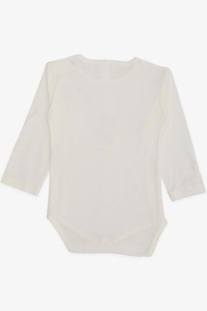 Breeze Kız Bebek Çıtçıtlı Body Unıcorn Baskılı 9 Ay-3 Yaş, Ekru