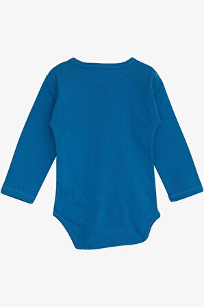 Breeze Erkek Bebek Çıtçıtlı Body Eğlenceli Köpekcik Baskılı 9 Ay-3 Yaş, İndigo