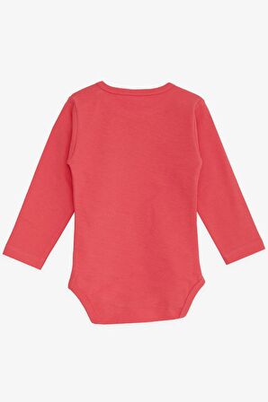 Breeze Kız Bebek Çıtçıtlı Body Yazı Baskılı 9 Ay-3 Yaş, Mercan