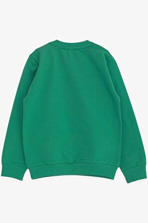 Breeze Erkek Çocuk Sweatshirt Ressam Ayıcık Baskılı 1-4 Yaş, Yeşil