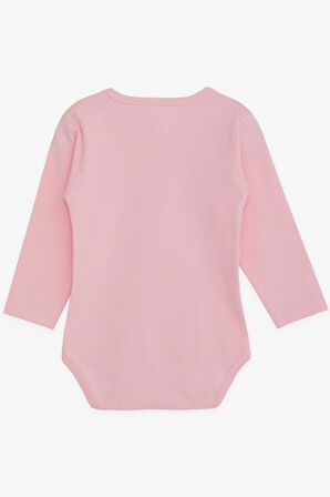 Breeze Kız Bebek Çıtçıtlı Zıbın Body Kelebek Baskılı 9 Ay-3 Yaş, Pembe