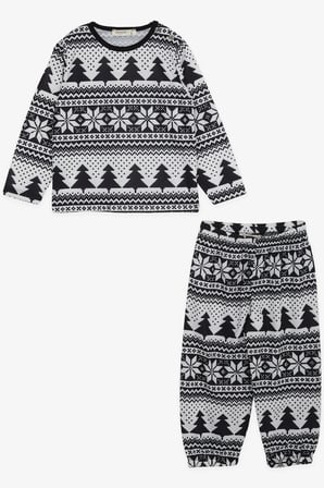 Breeze Erkek Bebek Pijama Takımı Çam Ağacı Desenli 9 Ay-3 Yaş, Karışık Renk