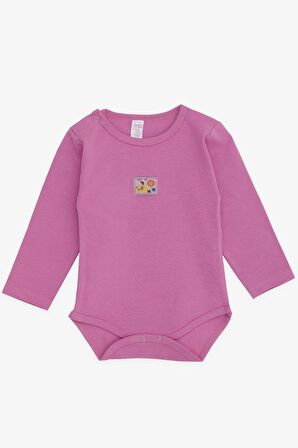 Breeze Kız Bebek Çıtçıtlı Zıbın Body Dostluk Temalı Fil Baskılı 9 Ay-3 Yaş, Pembe