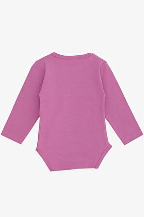 Breeze Kız Bebek Çıtçıtlı Zıbın Body Dostluk Temalı Fil Baskılı 9 Ay-3 Yaş, Pembe