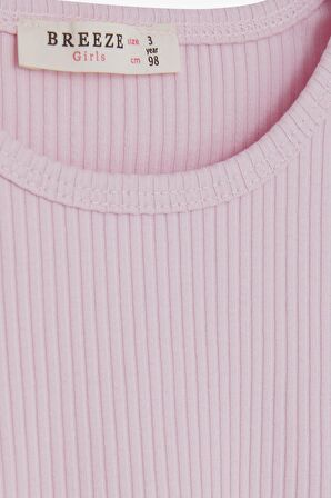 Breeze Kız Çocuk Uzun Kollu Bluz Fırfırlı 2-6 Yaş, Pembe