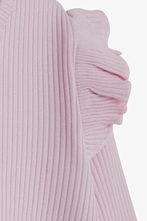 Breeze Kız Çocuk Uzun Kollu Bluz Fırfırlı 2-6 Yaş, Pembe