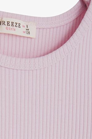 Breeze Kız Çocuk Uzun Kollu Bluz Fırfırlı 8-14 Yaş, Pembe