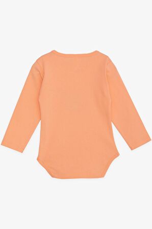 Breeze Kız Bebek Çıtçıtlı Zıbın Body Uyuyan Tavşancık Baskılı 9 Ay-3 Yaş, Somon