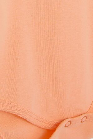 Breeze Kız Bebek Çıtçıtlı Zıbın Body Uyuyan Tavşancık Baskılı 9 Ay-3 Yaş, Somon