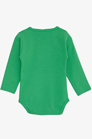 Breeze Erkek Bebek Çıtçıtlı Zıbın Body Balonlu Ayıcık Baskılı 9 Ay-3 Yaş, Yeşil