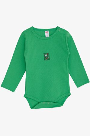 Breeze Erkek Bebek Çıtçıtlı Zıbın Body Balonlu Ayıcık Baskılı 9 Ay-3 Yaş, Yeşil
