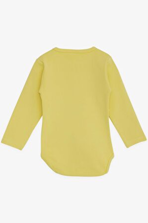 Breeze Erkek Bebek Çıtçıtlı Zıbın Body Aslancık Baskılı 9 Ay-3 Yaş, Sarı