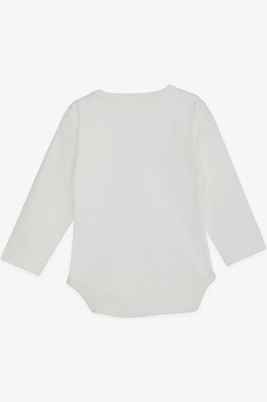 Breeze Kız Bebek Çıtçıtlı Zıbın Body Bebek Baskılı 9 Ay-3 Yaş, Ekru