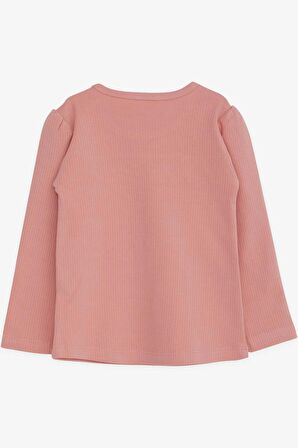 Breeze Kız Çocuk Uzun Kollu Tişört Güpürlü 1-4 Yaş, Gülkurusu