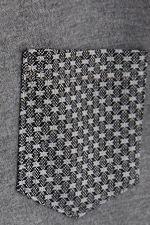 Breeze Erkek Bebek Uzun Kollu Tişört Cepli Düğmeli Armalı 9 Ay-3 Yaş, Koyu Gri Melanj