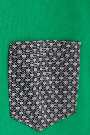 Breeze Erkek Bebek Uzun Kollu Tişört Cepli Düğmeli Armalı 9 Ay-3 Yaş, Yeşil