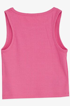 Breeze Kız Çocuk Askılı Tişört Armalı Taşlı 9-14 Yaş, Pembe