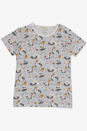 Breeze Kız Bebek Kısa Kollu Pijama Takımı Sevimli Horozcuk Desenli 9 Ay-3 Yaş, Buz Mavisi