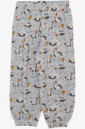 Breeze Kız Bebek Kısa Kollu Pijama Takımı Sevimli Horozcuk Desenli 9 Ay-3 Yaş, Buz Mavisi
