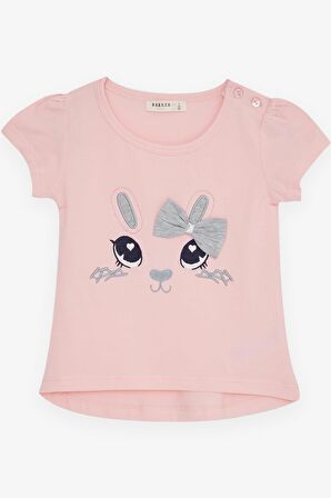 Breeze Kız Çocuk Taytlı Takım Tavşancık Nakışlı 1-4 Yaş, Pembe