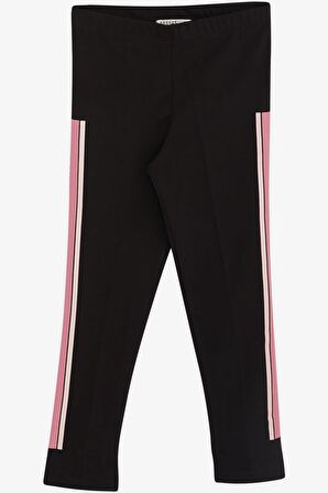 Breeze Kız Çocuk Taytlı Takım Taşlı Yazı Baskılı 5-10 Yaş, Somon