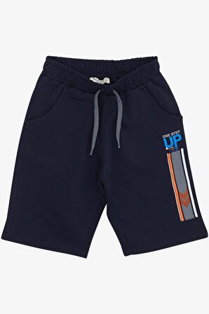 BREEZE GİRLS & BOYS Erkek Çocuk Şortlu Takım Yazı Baskılı Desenli 8-12 Yaş, Ekru