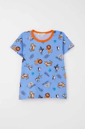 Breeze Girls & Boys Erkek Bebek Pijama Takımı Hayvanlar Alemi Temalı 9 Ay-3 Yaş, Mavi