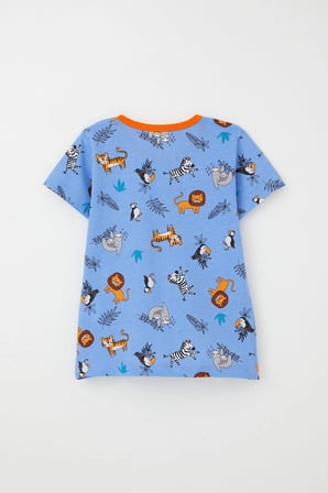Breeze Girls & Boys Erkek Bebek Pijama Takımı Hayvanlar Alemi Temalı 9 Ay-3 Yaş, Mavi
