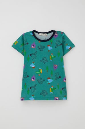 Breeze Erkek Bebek Pijama Takımı Neşeli Hayvanlar Alemi Dostluk Temalı 9 Ay-3 Yaş, Yeşil