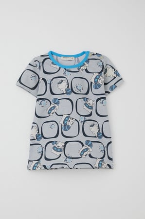 Breeze Girls & Boys Erkek Bebek Pijama Takımı Sevimli Rakun Desenli 9 Ay-3 Yaş, Gri
