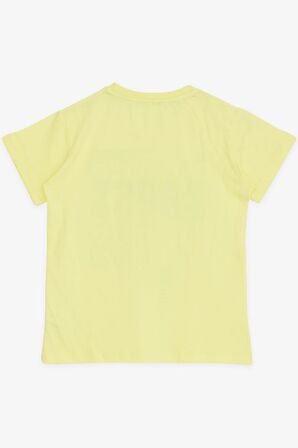 BREEZE GİRLS & BOYS Erkek Çocuk Tişört Yazı Baskılı 8-14 Yaş, Neon Sarı