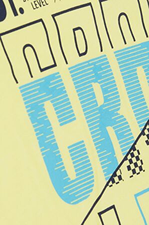 BREEZE GİRLS & BOYS Erkek Çocuk Tişört Yazı Baskılı 8-14 Yaş, Neon Sarı