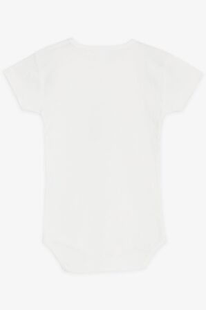 BREEZE Kız Bebek Çıtçıtlı Zıbın Body Sevimli Ceylancık Baskılı 9 Ay-3 Yaş, Ekru