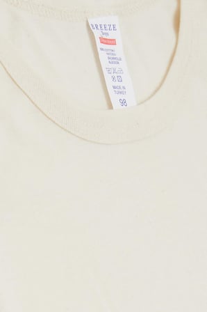 Breeze Erkek Bebek Çıtçıtlı Zıbın Body 9 Ay-3 Yaş, Krem