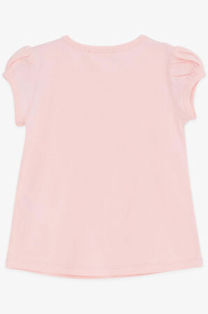 Breeze Kız Bebek Tişört Çiçek Nakışlı 9 Ay-3 Yaş, Pembe