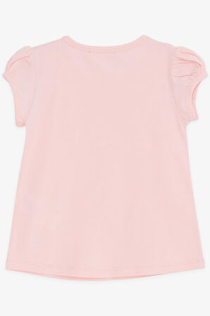 Breeze Kız Bebek Tişört Çiçek Nakışlı 9 Ay-3 Yaş, Pembe