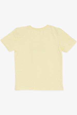 BREEZE GİRLS & BOYS Erkek Çocuk Tişört Renkli Yazı Baskılı 8-14 Yaş, Sarı