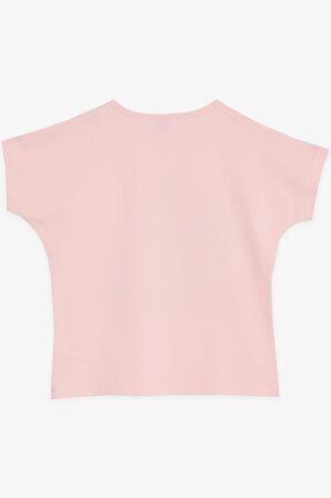 BREEZE Kız Çocuk Crop Tişört Dostluk Temalı 10-16 Yaş, Somon