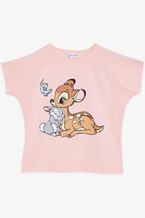 BREEZE Kız Çocuk Crop Tişört Dostluk Temalı 10-16 Yaş, Somon