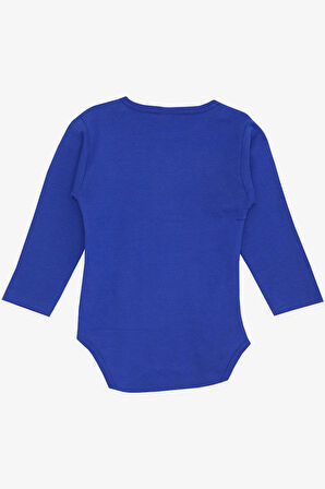 Breeze Erkek Bebek Çıtçıtlı Zıbın Body Küçük Tamirci Baskılı 9 Ay-3 Yaş, Saks Mavisi