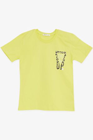 BREEZE GİRLS & BOYS Erkek Çocuk Tişört Yazı Baskılı 8-14 Yaş, Sarı