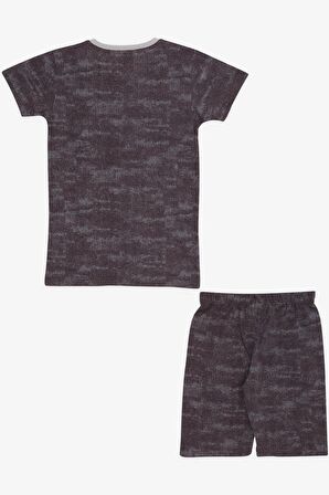 BREEZE GİRLS & BOYS Erkek Çocuk Pijama Takımı Desenli 4-8 Yaş, Kahverengi